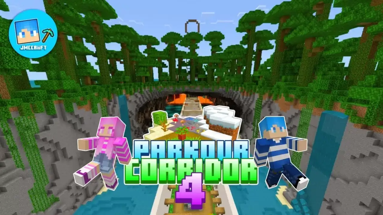 मैप: पार्कौर असंभव (5 स्तर) Minecraft PE (Bedrock)