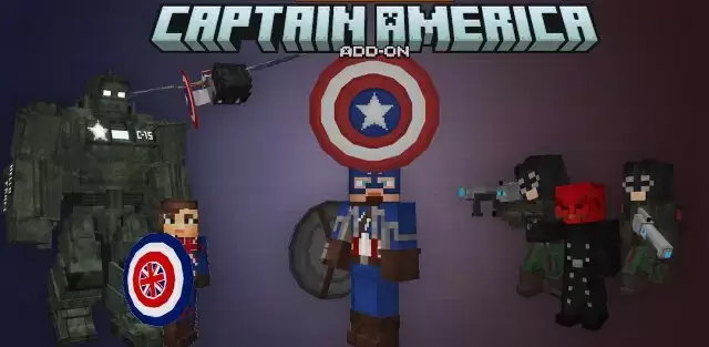 Minecraft के लिए Captain America मोड Minecraft PE (Bedrock)