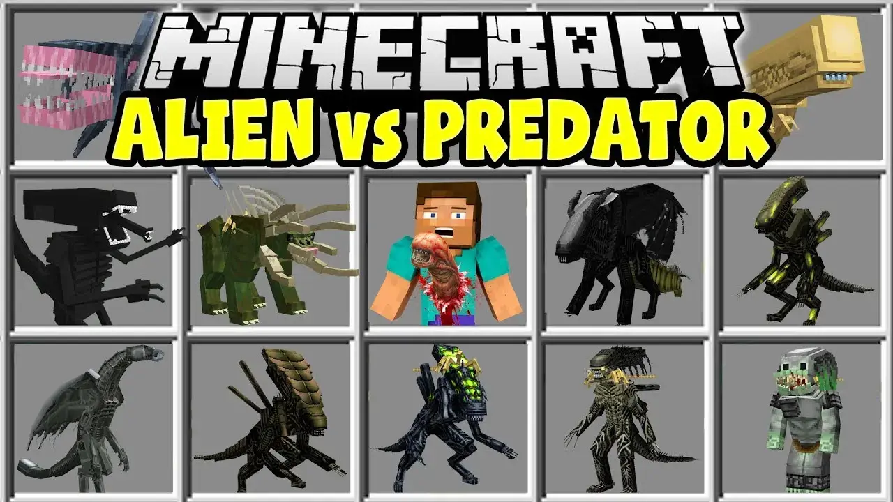 एलियंस पर मोड Minecraft PE (Bedrock)